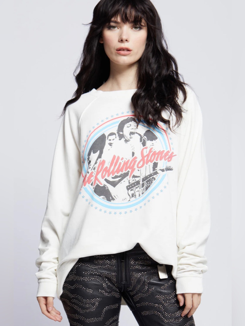 RECYCLED KARMA The Rolling Stones Stars Sweatshirt